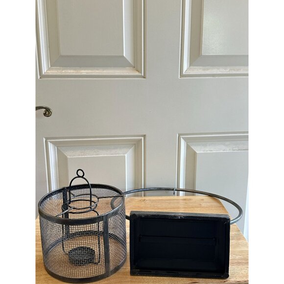 Metal Open Sphere Hanging Votive Candle Holder - Picture 6 of 7